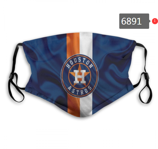 2020 MLB Houston Astros #1 Dust mask with filter->mlb dust mask->Sports Accessory